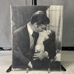 Classic Black and White Rhett & Scarlett Embraces print.